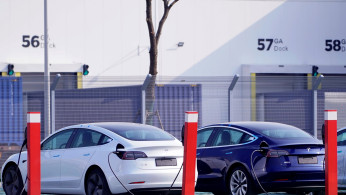 China-made Tesla Model 3 electric vehicles are seen at the Gigafactory of electric carmaker Tesla Inc in Shanghai