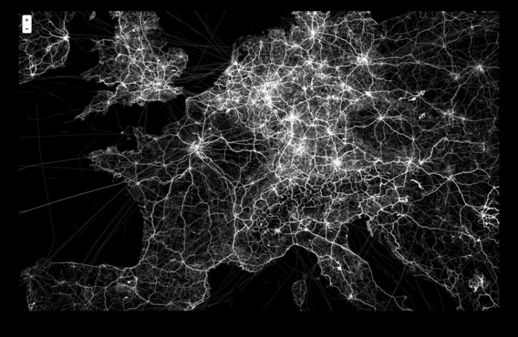 OpenStreetMap GPS Tracks of Europe