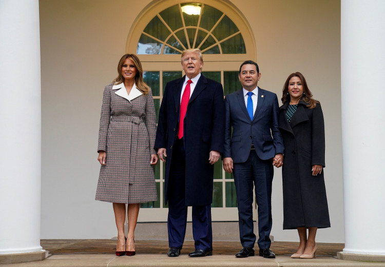 U.S. President Trump welcomes Guatemala's President Morales at the White House in Washington
