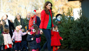 Britain's Catherine, Duchess of Cambridge, visits Peterley Manor Farm in Buckinghamshire