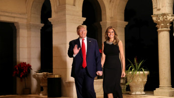 U.S. President Trump and First Lady Melania Trump attend their Christmas Eve party at Mar-a-Lago