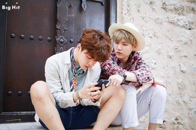 “Suga and Jimin once again playing the ‘who is Jimin who is Suga’ game."