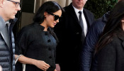FILE PHOTO: Meghan Markle, Duchess of Sussex, exits a hotel in the Manhattan borough of New York City