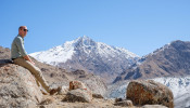 Britain's Prince William is seen at a glacier in the Hindu Kush mountain range