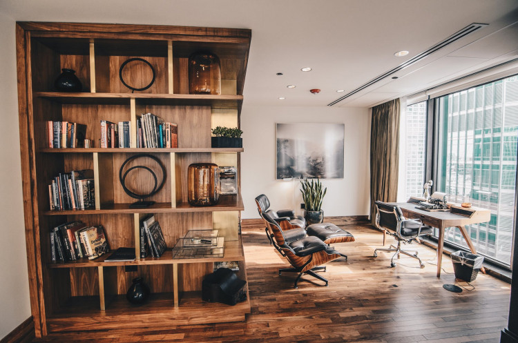 Photo of a small room. 