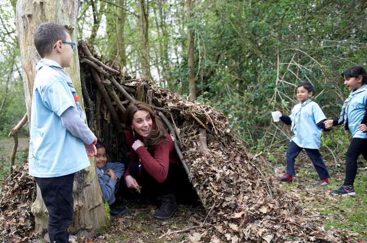 FILE PHOTO: Britain's Catherine, Duchess of Cambridge, visits the Scout's headquarters at Gilwell Park