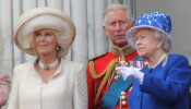 Camilla, Duchess of Cornwall, Prince Charles, and Queen Elizabeth II