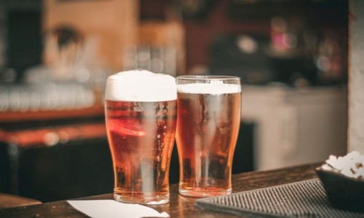 Two glass of beers.
