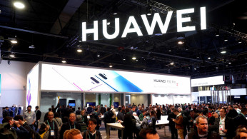 The Huawei booth is shown during the 2020 CES in Las Vegas, Nevada, U.S. January 7, 2020. 