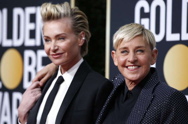 77th Golden Globe Awards - Arrivals - Beverly Hills, California, U.S., January 5, 2020 - Portia de Rossi and Ellen DeGeneres. REUTERS/Mario Anzuoni