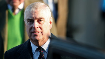 Britain's Prince Andrew leaves St. Mary the Virgin church in Hillington