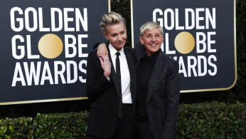 77th Golden Globe Awards - Arrivals - Beverly Hills, California, U.S., January 5, 2020 - Portia de Rossi and Ellen DeGeneres. REUTERS/Mario Anzuoni