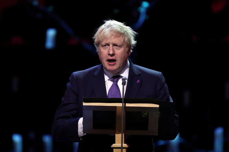 Prime Minister Boris Johnson speaks at the UK Holocaust Memorial Day Commemorative Ceremony in Westminster in London