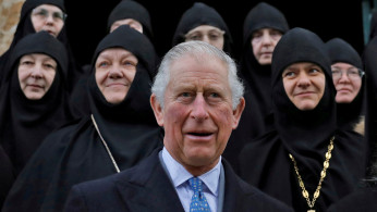 FILE PHOTO: Britain's Prince Charles visits Russian Orthodox Church of Mary Magdalene on the Mount of Olives in Jerusalem
