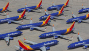 A number of grounded Southwest Airlines Boeing 737 MAX 8 aircraft