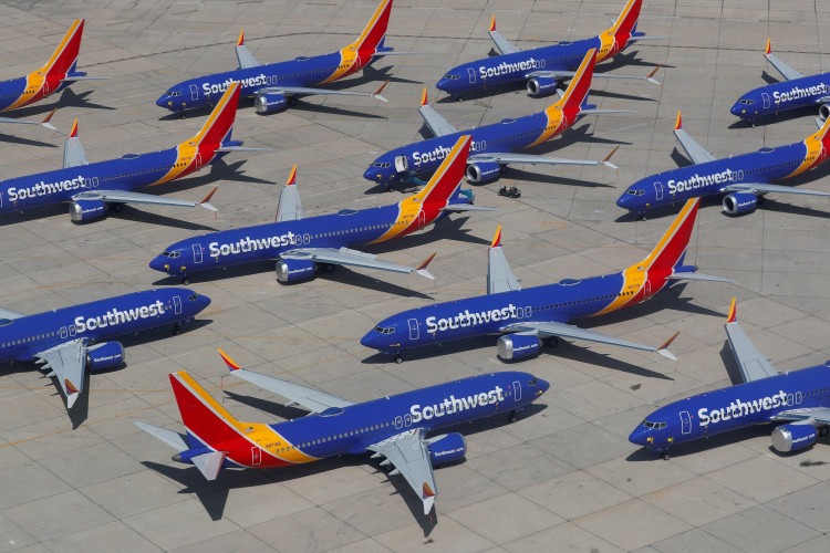 A number of grounded Southwest Airlines Boeing 737 MAX 8 aircraft