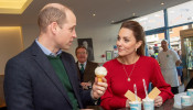 Prince William, Duke of Cambridge and Catherine, Duchess of Cambridge visit Joe’s Ice Cream Parlour in the Mumbles Swansea