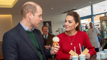 Prince William, Duke of Cambridge and Catherine, Duchess of Cambridge visit Joe’s Ice Cream Parlour in the Mumbles Swansea