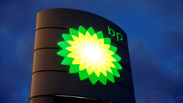 The logo of BP is seen at a petrol station in Kloten, Switzerland October 3, 2017. 