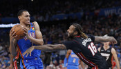 NBA: Miami Heat at Oklahoma City Thunder