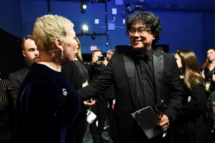 Bong Joon Ho with Olivia Colman