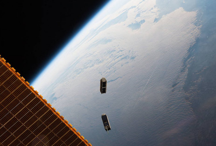Two CubeSats, part of a constellation built and operated by Planet Labs Inc. to take images of Earth, were launched from the International Space Station