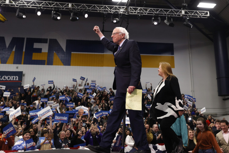 Democratic U.S. presidential candidate Senator Bernie Sanders