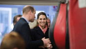 Britain's Prince William and Catherine visit Bulldogs boxing club in Port Talbot