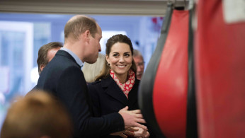 Britain's Prince William and Catherine visit Bulldogs boxing club in Port Talbot