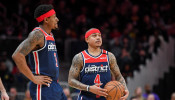 NBA: Washington Wizards guards Isaiah Thomas (4) and Bradley Beal (3) 