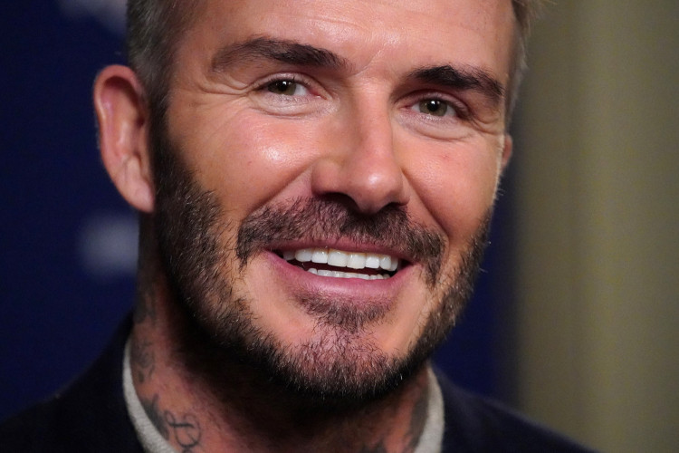 Former soccer player and MLS team owner David Beckham speaks during an interview in the Manhattan borough of New York City