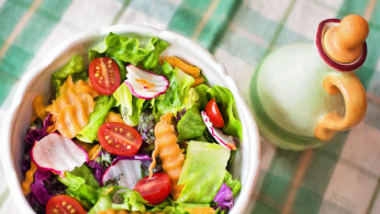 Close-up of salad on a bowl.