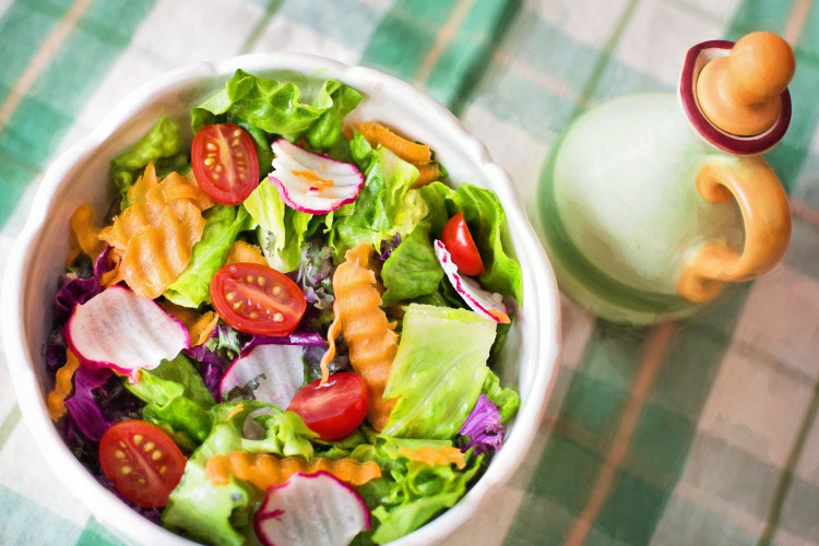 Close-up of salad on a bowl.