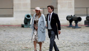 FILE PHOTO: Britain's Princess Beatrice and property tycoon Edoardo Mapelli Mozzi attend the wedding ceremony of Jean-Christophe Napoleon Bonaparte and Olympia von Arco-Zinneberg at the Saint-Louis des Invalides Cathedral in Paris
