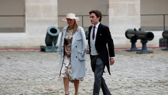 FILE PHOTO: Britain's Princess Beatrice and property tycoon Edoardo Mapelli Mozzi attend the wedding ceremony of Jean-Christophe Napoleon Bonaparte and Olympia von Arco-Zinneberg at the Saint-Louis des Invalides Cathedral in Paris