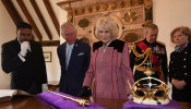 Britain's Prince Charles and Camilla, Duchess of Cornwall visit the Tower of London in London