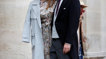 FILE PHOTO: Britain's Princess Beatrice and property tycoon Edoardo Mapelli Mozzi attend the wedding ceremony of Jean-Christophe Napoleon Bonaparte and Olympia von Arco-Zinneberg at the Saint-Louis des Invalides Cathedral in Paris