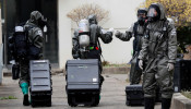 South Korean soldiers from a chemical corps prepare to carry out quarantine works at an apartment complex which is under cohort isolation after mass infection of coronavirus disease (COVID-19) reported in Daegu