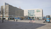 An empty square is seen during the spread of coronavirus disease (COVID-19) in Berlin