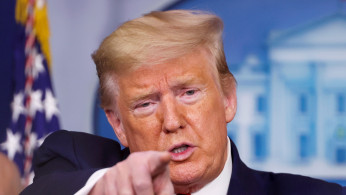 U.S. President Trump leads coronavirus task force daily briefing at the White House in Washington