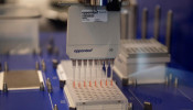 Researches at the University of Minnesota Genomics Center set up an automated liquid handler 