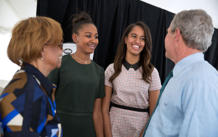 Malia Obama (third from left) allegedly called off engagement after boyfriend Rory Farquharson reportedly seen cuddling another woman. Photo by Pete Souza/Wikimedia Commons