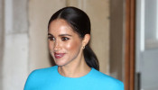 Meghan, Duchess of Sussex, leaves after attending the Endeavour Fund Awards in London