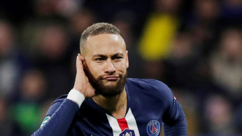 FILE PHOTO: Paris St Germain's Neymar celebrates scoring in Coupe de France semi final v Olympique Lyonnais