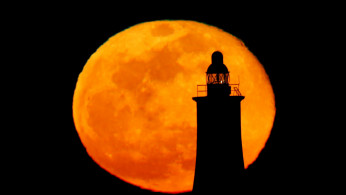 Pink supermoon in Valletta