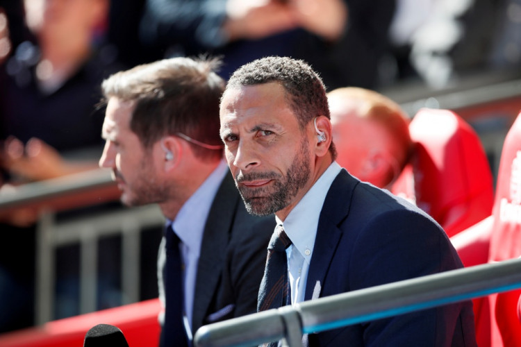 Former Manchester United player Rio Ferdinand with former Chelsea player Frank Lampard