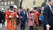 FILE PHOTO: Britain's Prince Charles and Camilla, Duchess of Cornwall visit the Tower of London in London