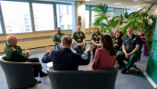 Britain's Prince William and Catherine, Duchess of Cambridge, visit London Ambulance Service