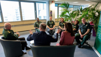Britain's Prince William and Catherine, Duchess of Cambridge, visit London Ambulance Service