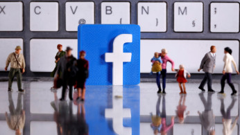 A 3D printed Facebook logo